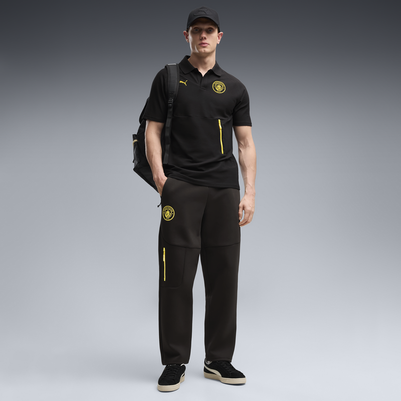 MCFC LW PUMATECH SWEATPANTS - PUMA Black-Yellow Blaze